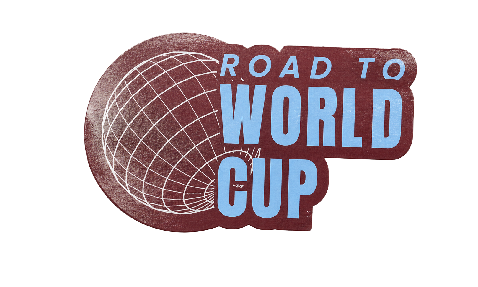 Road to World Cup sticker bordo celeste y blanco textura